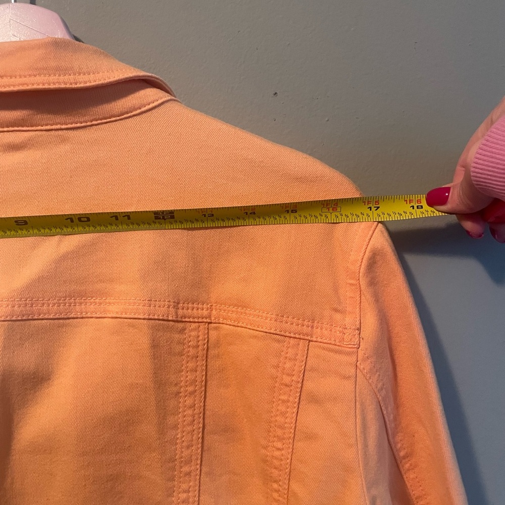 Chico's Vibrant Orange Jean Jacket - Picture 4 of 8